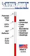 48 in REFLECTIVE MARKER RED